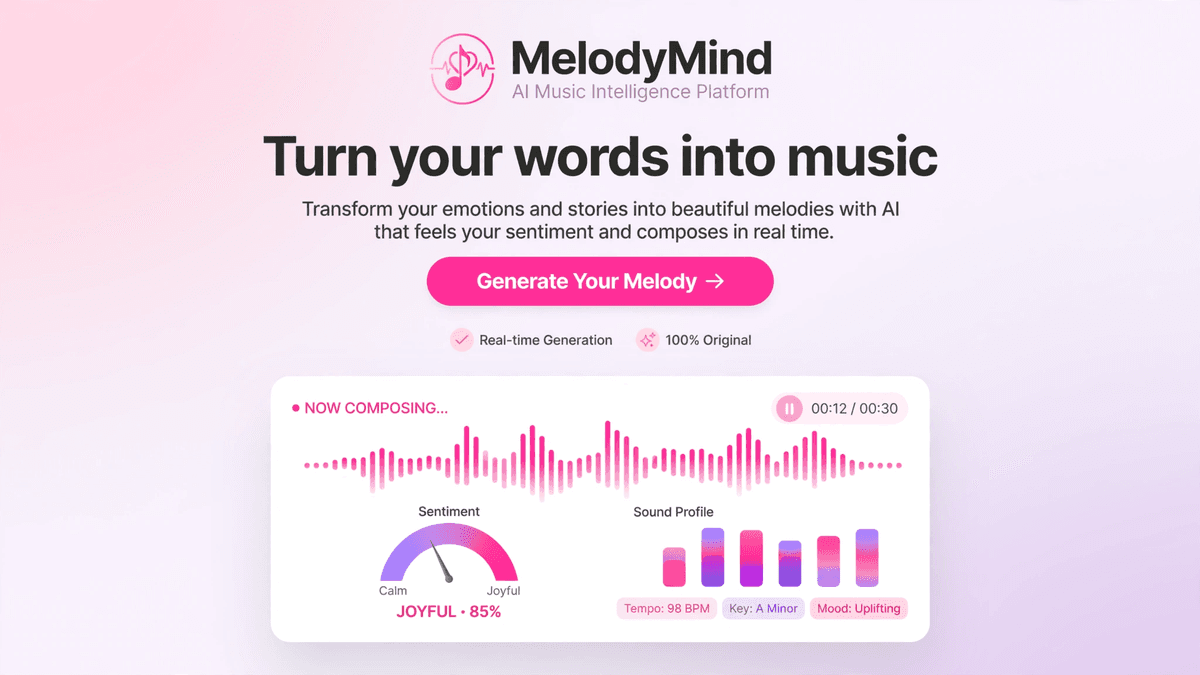 Sentiment-Driven AI Melody Generator